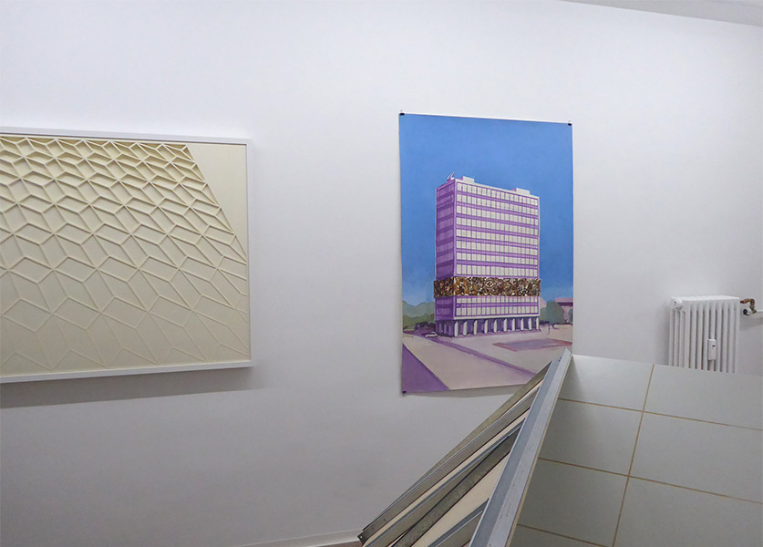 Wir Bauen eine Stadt ,Basement, Berlin, 2023 ( paperwork by Patricia Westerholz, Sculpture by Martin Pfahler )