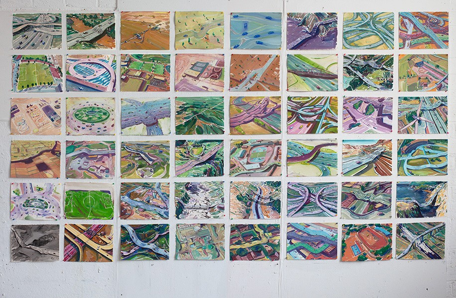 Iedereen, Alles, Altijd, Overal / Everyone, Everything, Always/Everywhere
48 works Gouache and ink on paper, 38,5 x 28 cm each, 2024